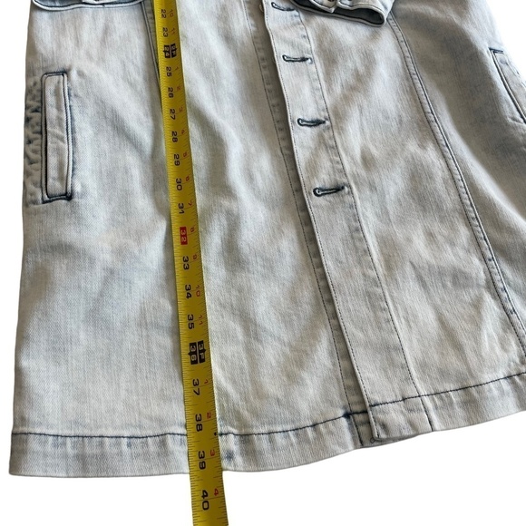 L'AGENCE Jacket Size S/P Vienna Cosmo Long Denim Pockets Made in USA Boho NEW - Picture 13 of 16